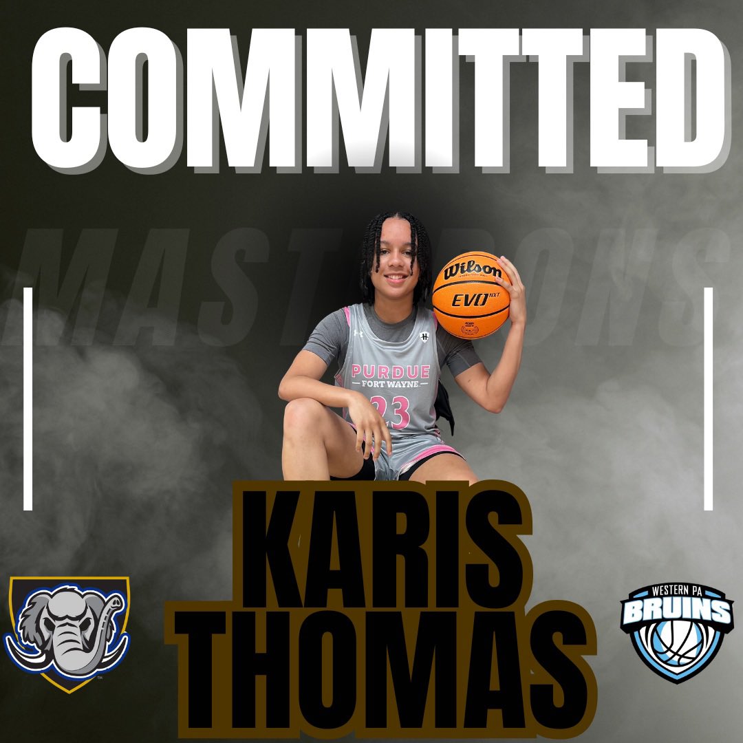 🚨🚨🚨Commitment Alert 🚨🚨🚨🚨

<a href="/WPABruins2026/">WPA Bruins UAA 2026</a> PG Karis Thomas commits to <a href="/GoMastodons/">Purdue Fort Wayne Mastodons</a>! Congratulations Karis! #BruinsNation