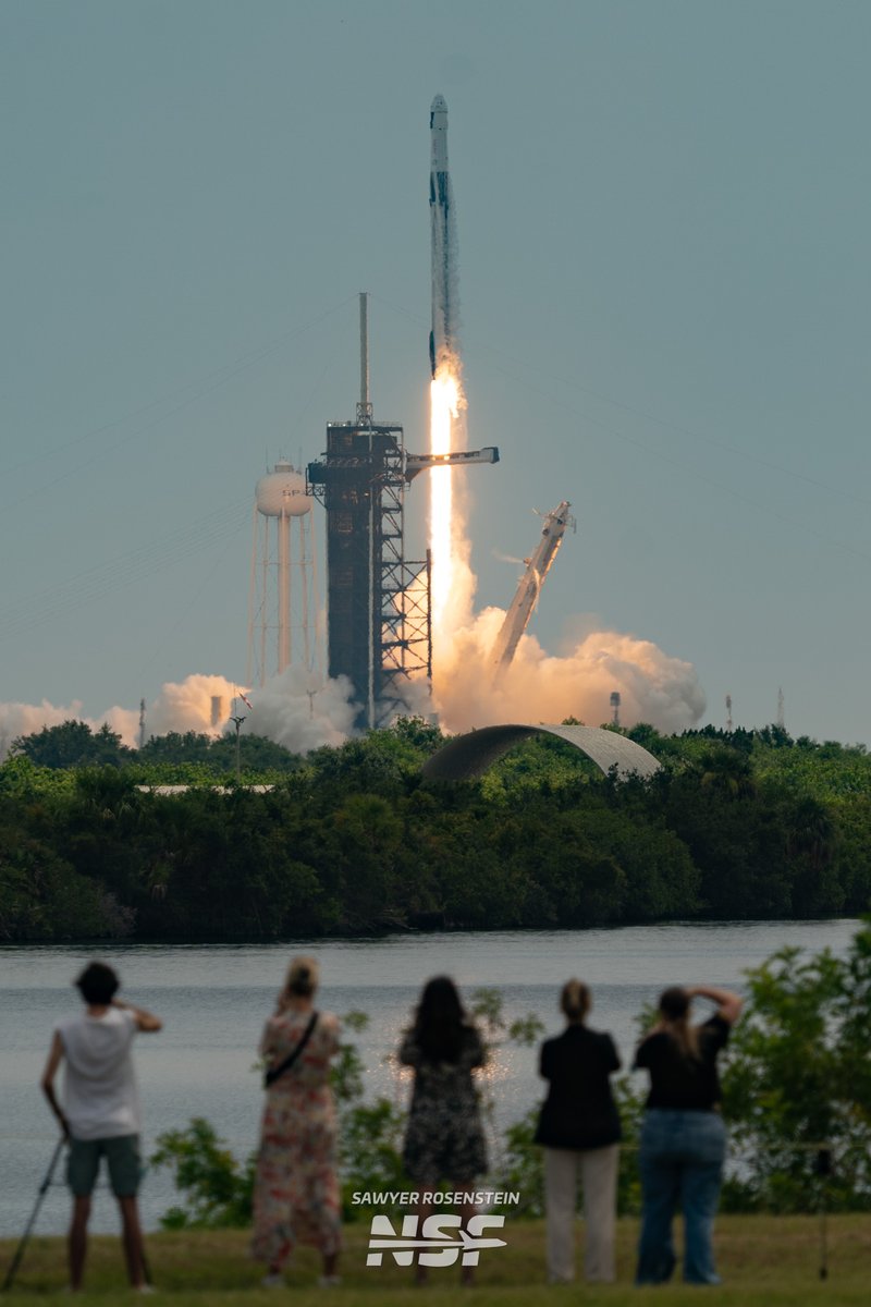 The weather somehow cooperating as Falcon 9 and Dragon once again thread the needle of the Florida summer sending four people to the International Space Station!

This marks the record 6th flight of Dragon Endeavour and the final landing at LZ-1. LZ-2 will remain for now.