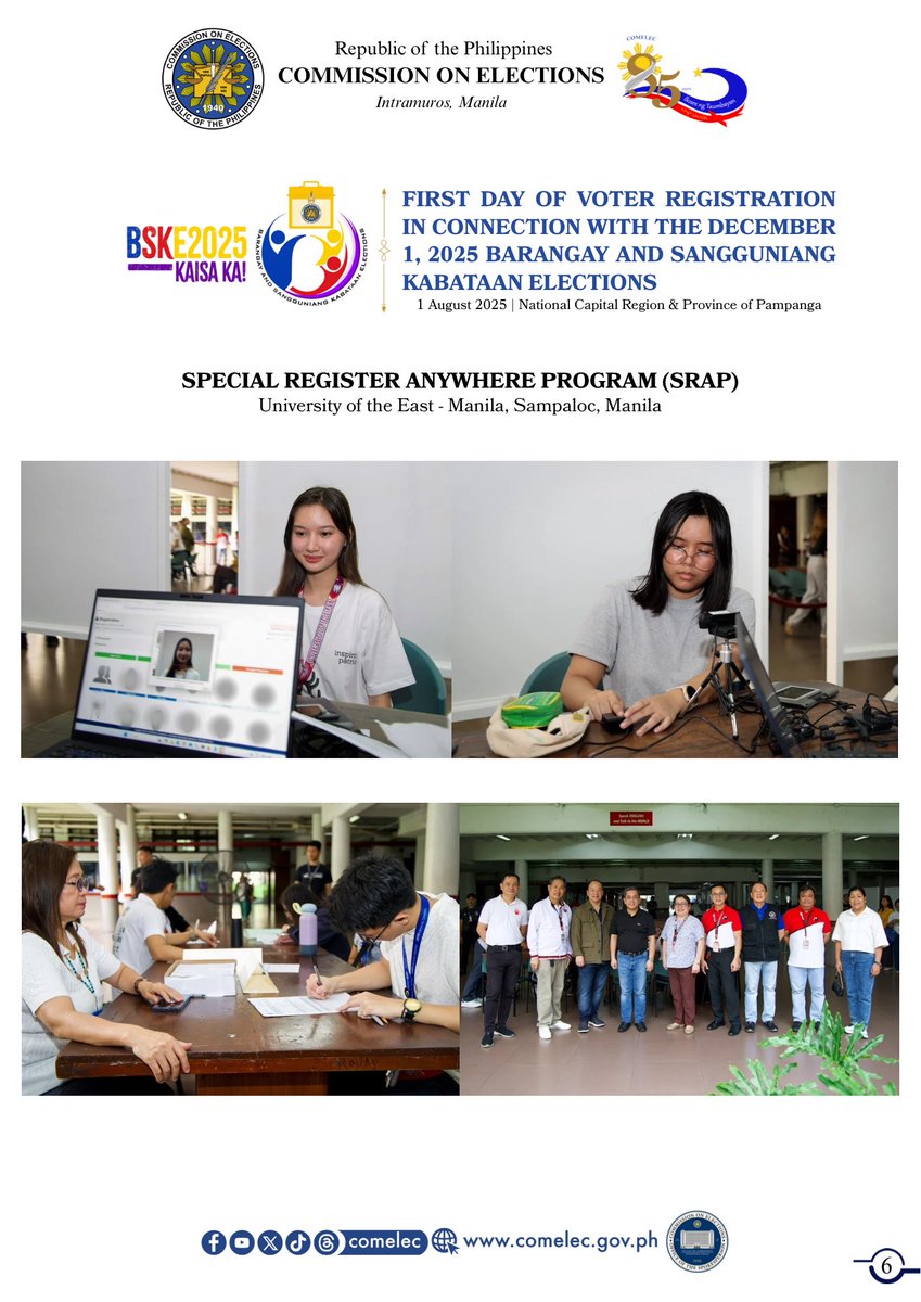 COMELEC's tweet image. 2/2

#COMELEC
#COMELECStatement
#2025BSKE
#VoterRegistration