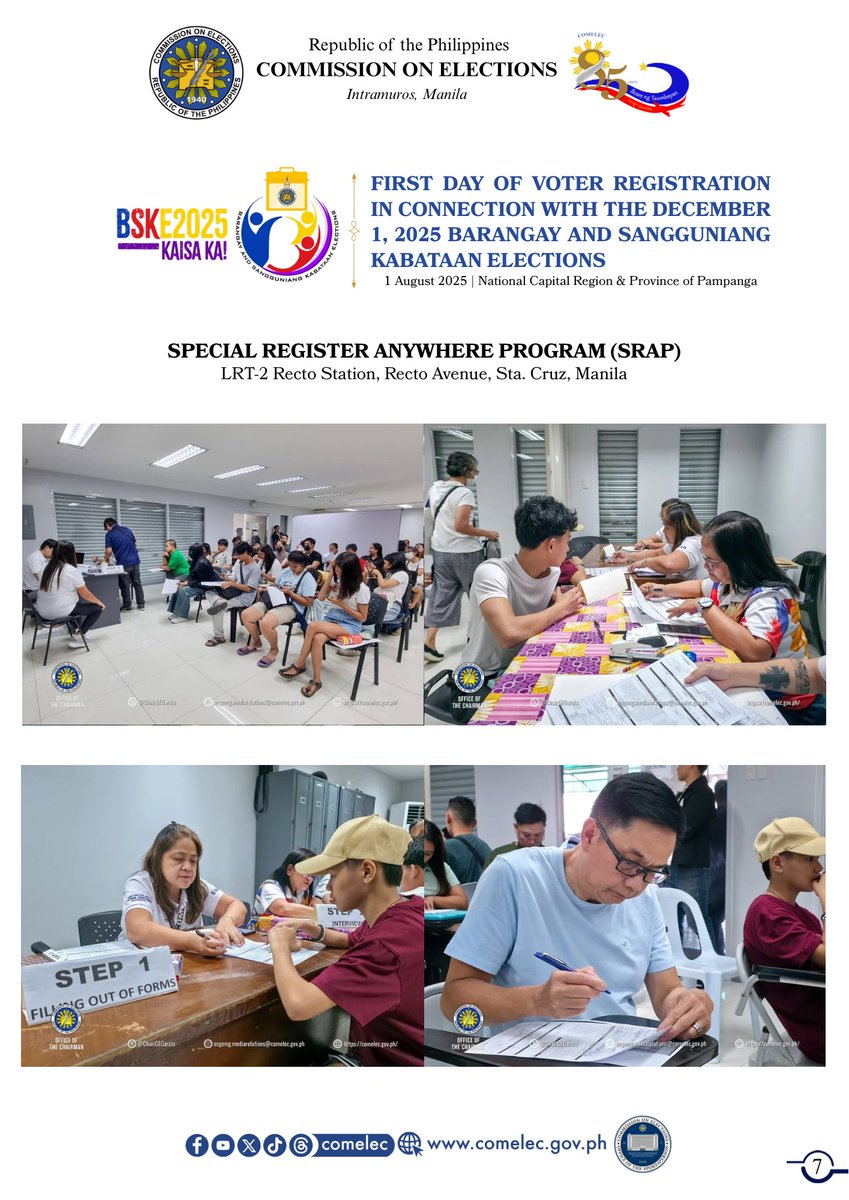 COMELEC's tweet image. 2/2

#COMELEC
#COMELECStatement
#2025BSKE
#VoterRegistration