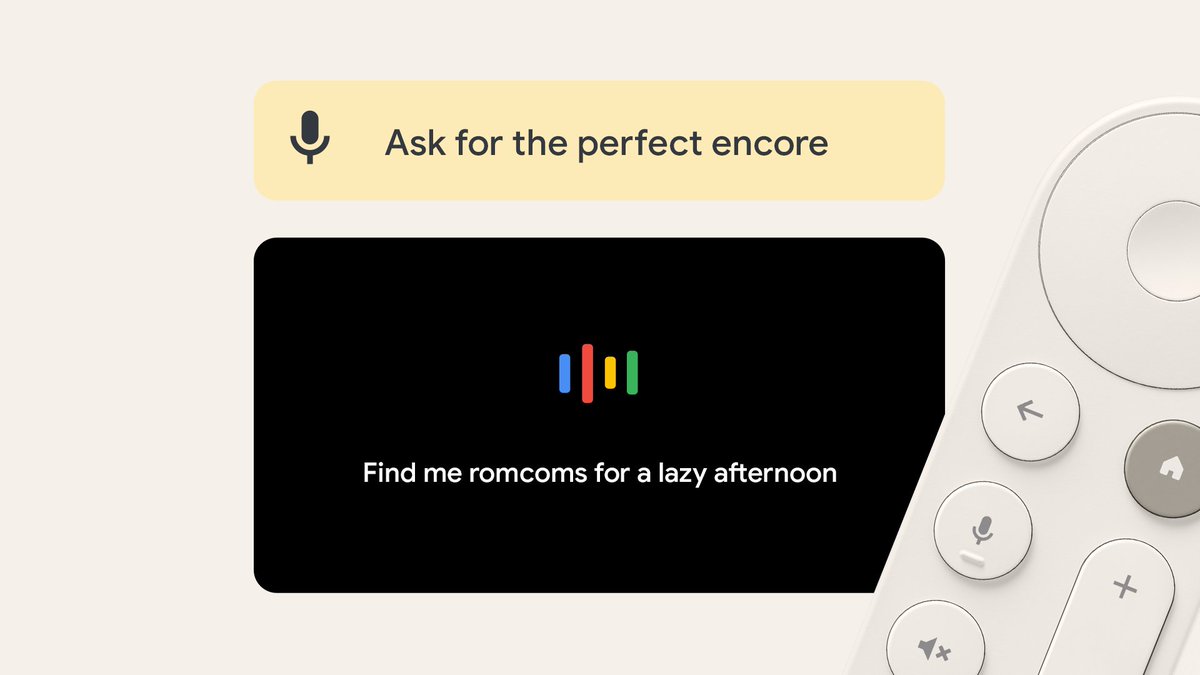 madebygoogle's tweet image. Four excuses to stay on the couch today with your #GoogleTV Streamer (not that you needed any 😉)

Get the deets on how to become a couch potato pro: goo.gle/459ILms