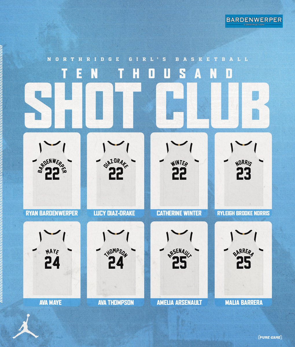 We would like to spotlight our members of the 10,000 Shot Club for Northridge Girls Basketball. Congratulations to these players, past &amp; present, for your drive to complete this accomplishment!! 

#EEA