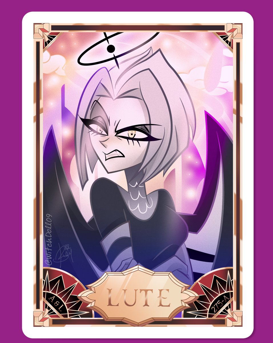 HAZBIN HOTEL TRADING CARDS - FANCARD - LUTE A & L CARD ( 275 - A