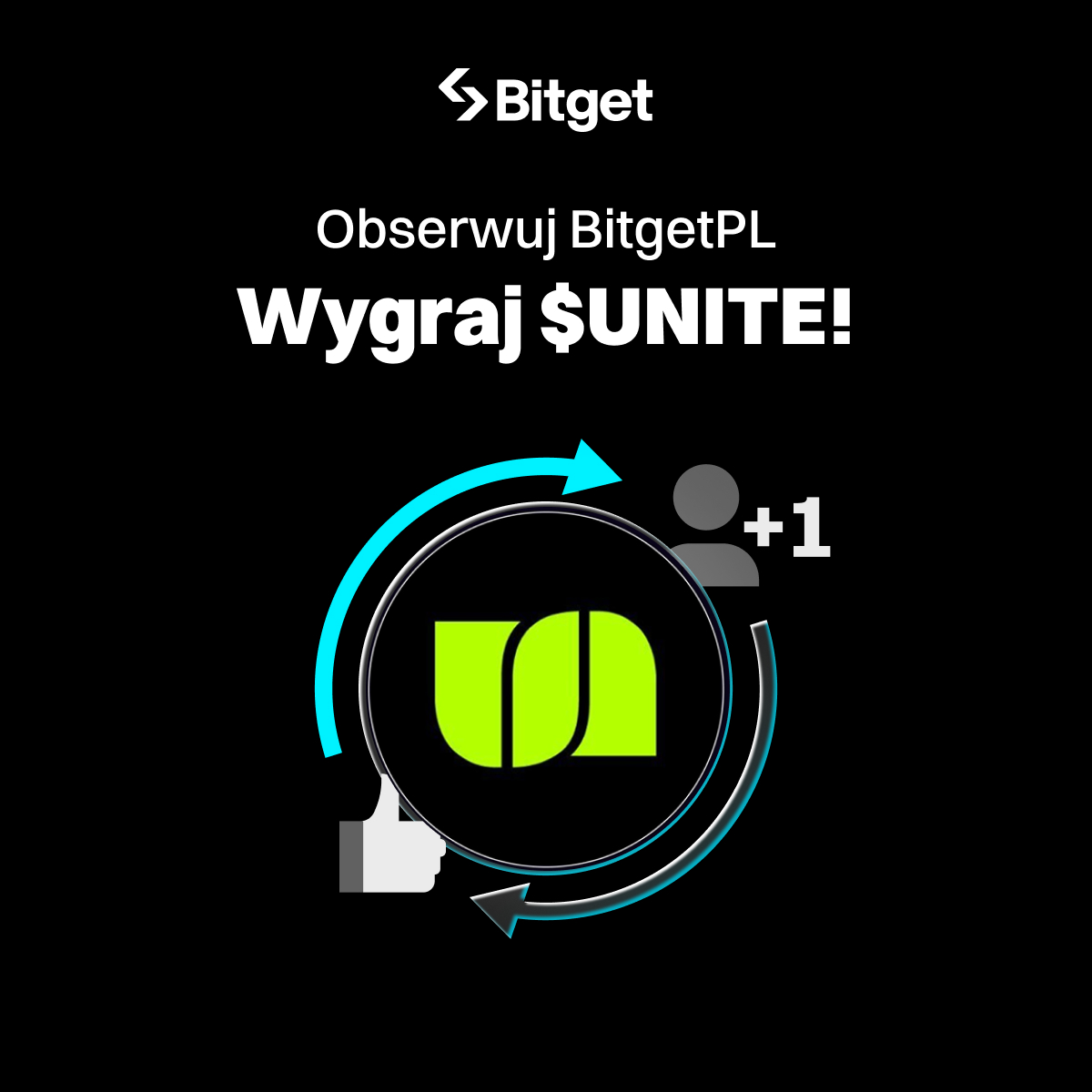 Wygraj $10 $UNITE 🎉

#UNITE już na #BitgetSpot a my mamy dla Was szybki airdrop! 🚀

Jak wziąć udział? 
✅ Obserwuj @bitgetpl
🔁 Zrepostuj ten post ➡️ x.com/BitgetPL/statu…
✍️ Otaguj znajomego!

🔥 Wyniki we wtorek!
💸Wygrywa jedna osoba!