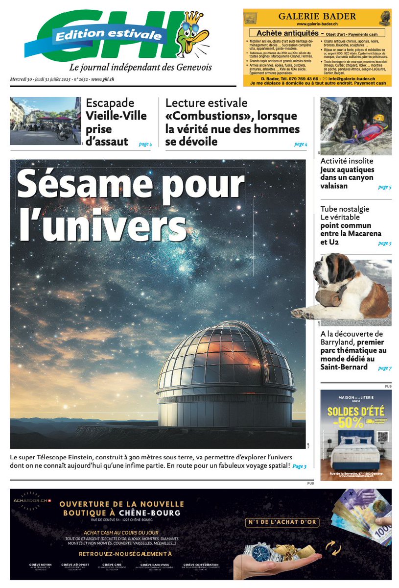 MYSTÈRE - Nous avons les télescopes, sur terre et dans l’espace, qui ont ouvert d’incroyables fenêtres sur les galaxies.  Toutes ces observations nous ont fait découvrir seulement 5% de l’univers. La suite? Les ondes gravitationnelles. 
lausannecites.ch/articles/luniv…
