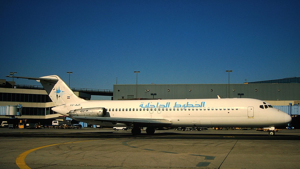 Registration:  YU-AJI
Aircraft type:  McDonnell Douglas DC-9-32
MSN/LN:  47563 / 687
Airline:  Tuninter (leased from JAT Yugoslav Airlines)
Date:  September 22nd, 1997
Location:  Frankfurt (FRA)
📷: Collection Willy Michalk
#avgeek #DC9