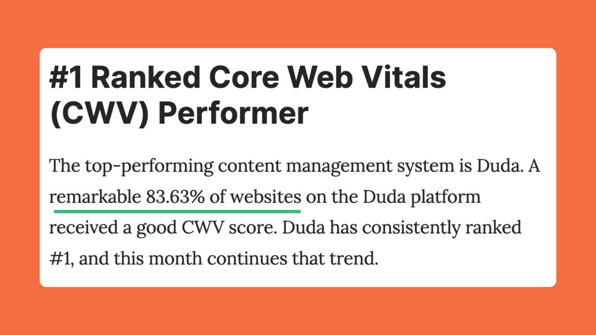 Duda (@dudaplatform) on Twitter photo We love to see it ๐คฉ! Thanks, <a href="/sejournal/">SearchEngineJournalยฎ</a>. Our core web vitals are always on the rise. ๐ We love to see it ๐คฉ! Thanks, <a href="/sejournal/">SearchEngineJournalยฎ</a>. Our core web vitals are always on the rise. ๐