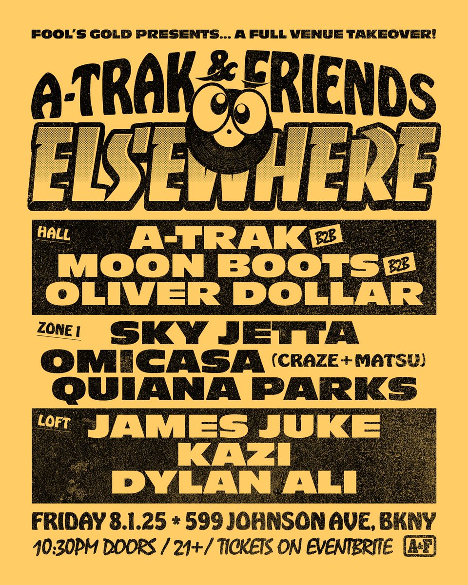 FUNK YOURSELF (@chromeo) on Twitter photo NYC come to this tonight! <a href="/atrak/">Medieval Knievel</a> <a href="/elsewherespace/">π π π π π π π π π</a> atrakandfriends.ffm.to/elsewheretakeoβ¦ NYC come to this tonight! <a href="/atrak/">Medieval Knievel</a> <a href="/elsewherespace/">π π π π π π π π π</a> atrakandfriends.ffm.to/elsewheretakeoβ¦