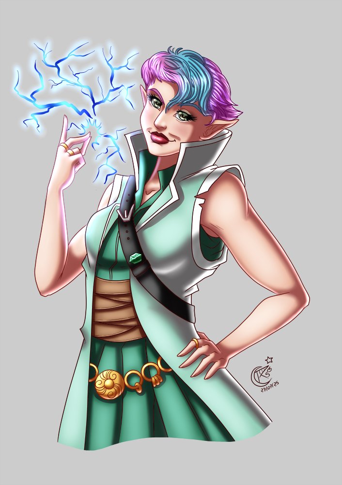 Commission of DnD NPC, an elf mage! ⚡️

Thank you so much for supporting me!
#art #DnD #dungeonsanddragons