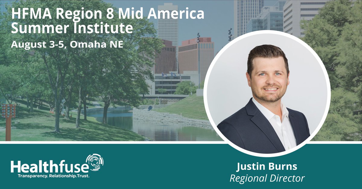 Sunday is the start of the HFMA Region 8 Mid America Summer Institute in Omaha! Justin Burns is representing Healthfuse, make sure to find him at the conference!

#HFMARegion8MidAmericaSummerInstitute #HFMA #Healthfuse #RevenueCycleVendorManagement #HealthcareFinance