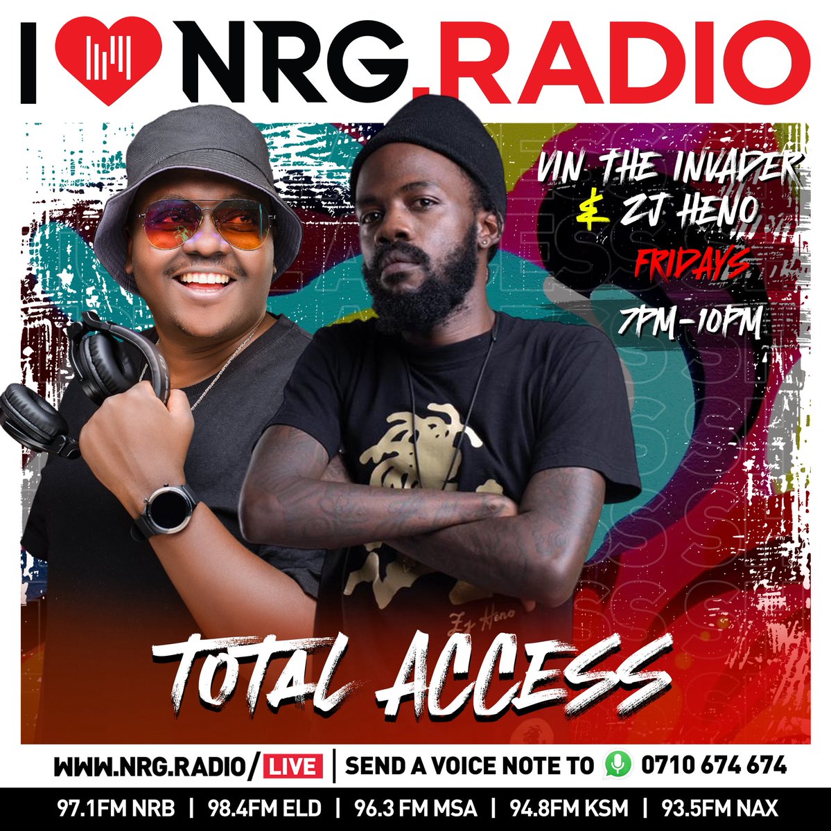 Ni Furaaahiii daaaayyy and the boys are baacck. Catch <a href="/vintheinvader/">Kevin Karanja</a> and <a href="/ZJHENO/">ZJ HENO • EMPIRE SOUND</a> from 7-10pm🥳🥳🥳🥳🔥🥳

#NRGRadioKenya #NRGTotalAccess