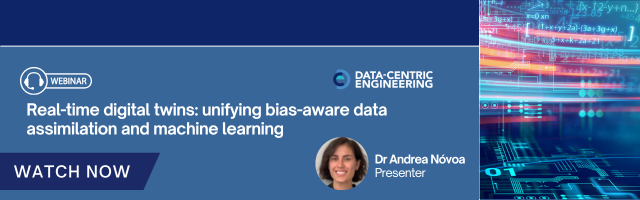 Data-Centric Engineering (@dce_journal) on Twitter photo Did you miss Dr Andrea Nóvoa's (<a href="/imperialcollege/">Imperial College London</a>) webinar on Real-time digital twins: unifying bias-aware data assimilation and machine learning?
A recording of the event is now available on demand. Check it out here: cassyni.com/events/9Ux7nAa…
#digitaltwin #data #MachineLearning Did you miss Dr Andrea Nóvoa's (<a href="/imperialcollege/">Imperial College London</a>) webinar on Real-time digital twins: unifying bias-aware data assimilation and machine learning?
A recording of the event is now available on demand. Check it out here: cassyni.com/events/9Ux7nAa…
#digitaltwin #data #MachineLearning
