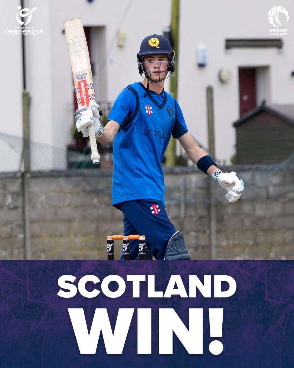 𝗦𝗖𝗢𝗧𝗟𝗔𝗡𝗗 𝗪𝗜𝗡!!!

We chase down 220 with four wickets in hand - as Rory Grant and Manu Saraswat record half-centuries 👊

#FollowScotland