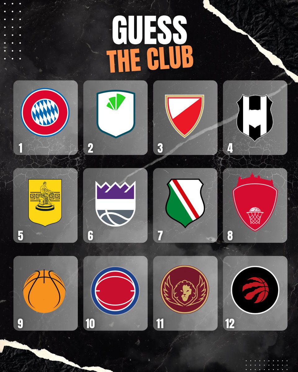 Basketball Sphere (@bsphere_) on Twitter photo How many clubs can you name? 🤔
#EuroLeague #EuroCup #NBA #BasketballCL How many clubs can you name? 🤔
#EuroLeague #EuroCup #NBA #BasketballCL