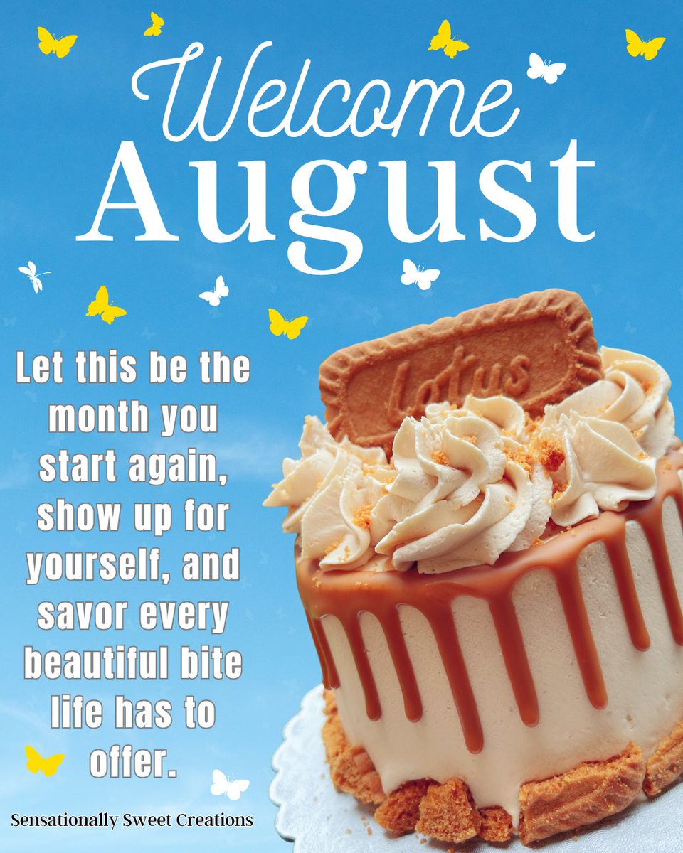 Hello #August 🌻
A new month means a fresh page, &amp; I’m choosing to fill mine with intention, creativity, &amp; flavor! 🍴💫 Whether it’s through sweet treats or acts of service, I’m walking into August with gratitude &amp; purpose.

Let this be the month you start again, show up for YOU