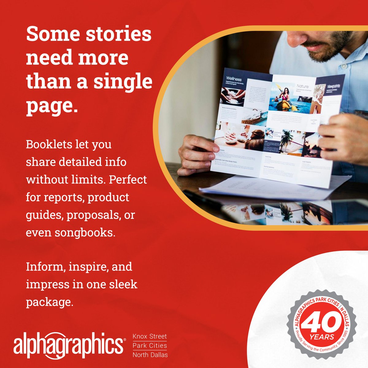 When your message needs room to grow, a booklet is the format that delivers. 

From product catalogs to training manuals, booklets are powerful tools for presenting information in a way that feels professional, thoughtful, and easy to follow.

#NorthDallas #Marketing #CustomSigns