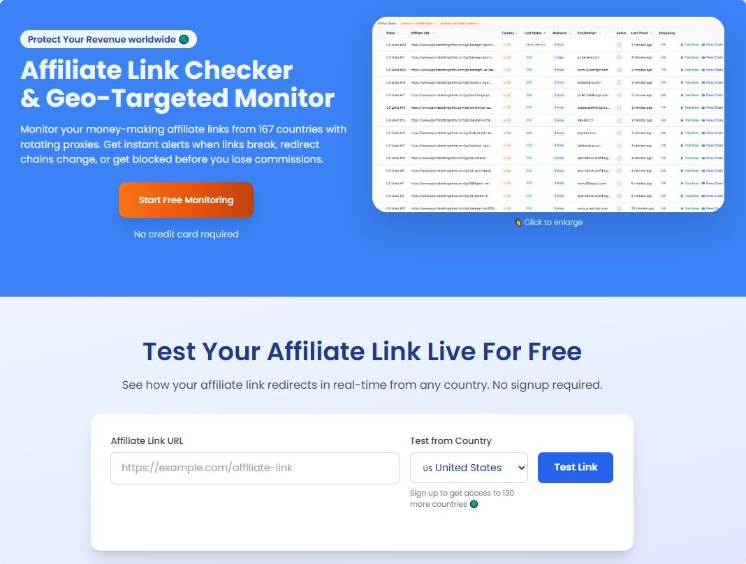 🚀 Je viens de lancer mon premier outil GRATUIT !

L'Affiliate Link Checker de PageRadar - teste tes liens d'affiliation depuis 30+ pays pour protéger tes revenus 💰

Thread sur pourquoi ça va te faire gagner du fric ⬇️