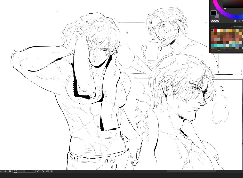 very pleased with how i drew Leon in these 2 panels I must let the people see