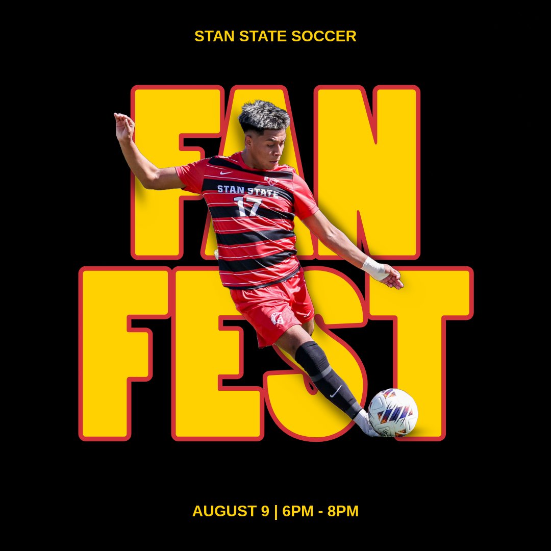 Stan State Athletics (@gostanstate) on Twitter photo π We're in August, which means we are almost ONE WEEK away from <a href="/stanstatesoccer/">Vamos Guerreras</a> <a href="/StanStateMSoc/">StanStateMensSoccer</a> Fan Fest!
Join us next Saturday, August 9, from 6pm to 8pm at Warrior Stadium for sno cones, food trucks, player signings, and more!
βThe youth soccer club with the most fans at π We're in August, which means we are almost ONE WEEK away from <a href="/stanstatesoccer/">Vamos Guerreras</a> <a href="/StanStateMSoc/">StanStateMensSoccer</a> Fan Fest!
Join us next Saturday, August 9, from 6pm to 8pm at Warrior Stadium for sno cones, food trucks, player signings, and more!
βThe youth soccer club with the most fans at