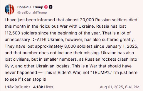 Russia attacked Ukraine every single day Trump was POTUS the 1st time 

Russia has attacked Ukraine every single time Trump has been POTUS 2nd time.

And he's helped us each time.