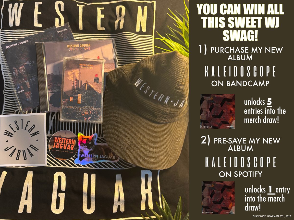 Surprise! 😮

This album doesn’t hit streaming until NOVEMBER but y'all are special! 

If you got space on your #BandcampFriday for some new Western Jaguar, I would be honoured! 

Every album purchase also enters you into a merch draw for $75 of free, shipped to you, WJ merch! 🩷