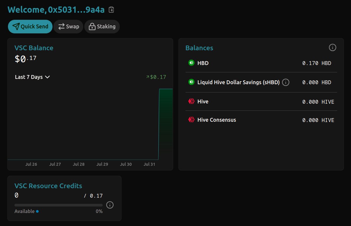 gadrian15's tweet photo. @vsc_eco @hiveblocks @hiveblocks_es @v4vapp @3speaktv @TheycallmeDan_ @oAcido @ProyectoAliento @hivecuba Working nice with the EVM login! Sent myself a little HBD for RCs on the EVM wallet.

Here's the address: 0x5031c07BD3921657bbb84B9829f2E49113169a4a

And the screenshot: https://t.co/Npn0NklHAv