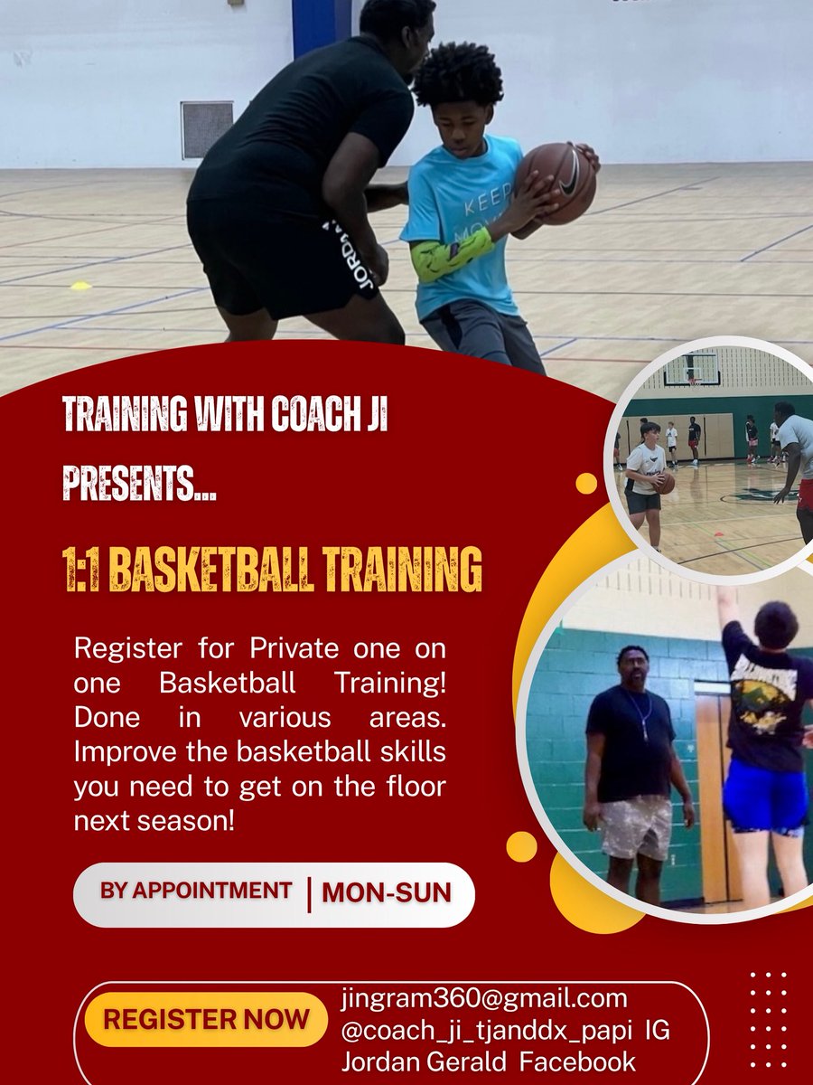 JI_TJsDad's tweet image. 🏀 Ready to level up your game? Train 1-on-1 with Coach JI — indoor, outdoor, or virtual.
With 15+ yrs experience + pro/college player dev, we’ll sharpen your skills fast.
DM to book now 💪
#BasketballTraining #1on1Training #CoachJI #TrainLikeAPro #BallIsLife #NextSeasonStartsNow