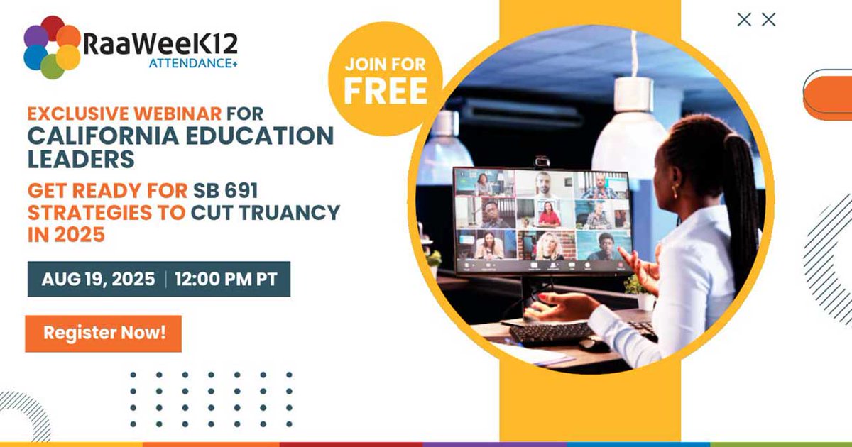 📢 California Education Leaders—Are You Ready for SB 691?

Join us for an exclusive, solution-focused webinar designed to equip you with proven strategies to combat truancy in 2025 and beyond.

💡 “Cutting chronic absenteeism starts with informed leadership.”

🗓 Hosted in