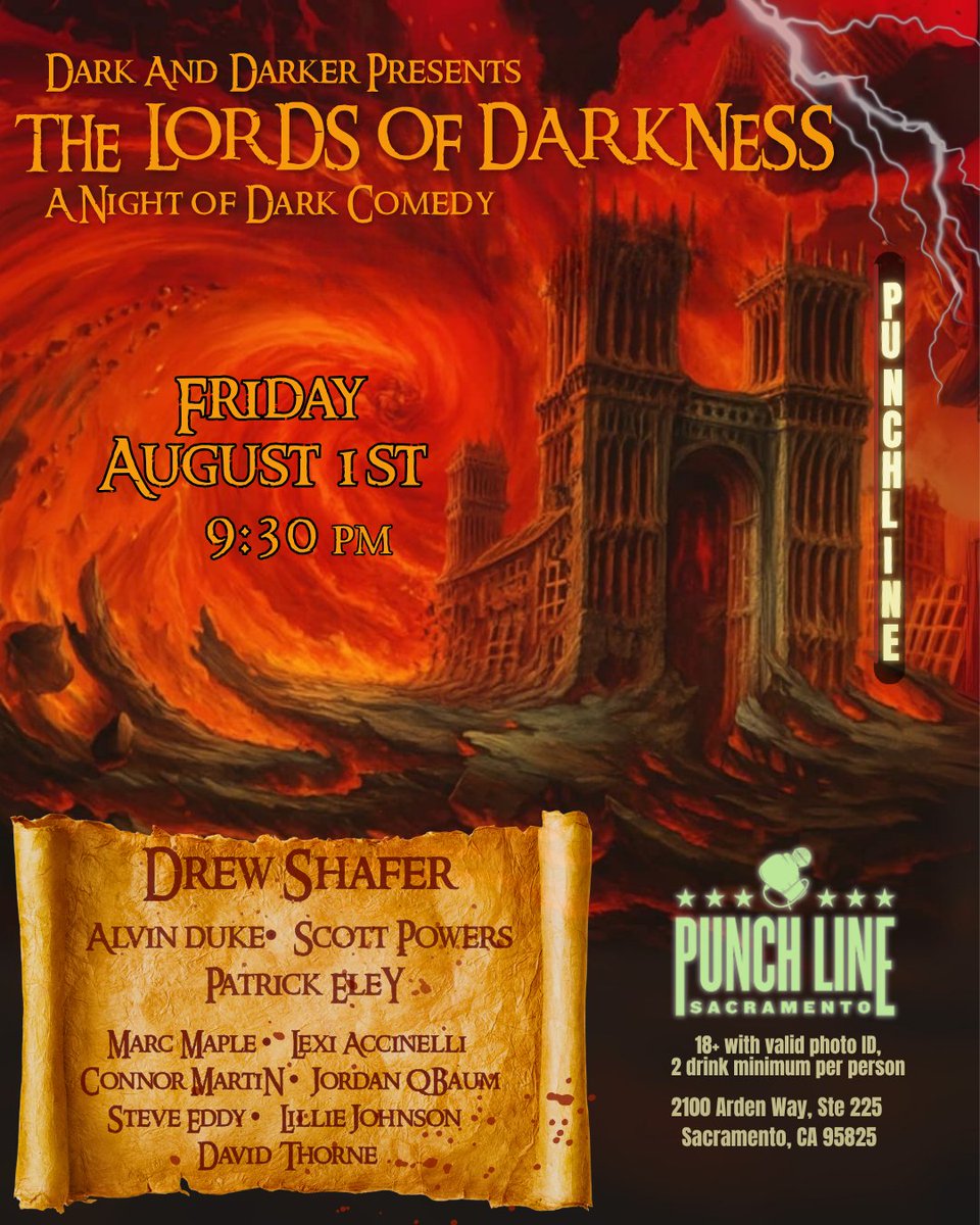 Hey, empty Twitter! See my dark comedy show tonight at the Punch Line Sacramento!