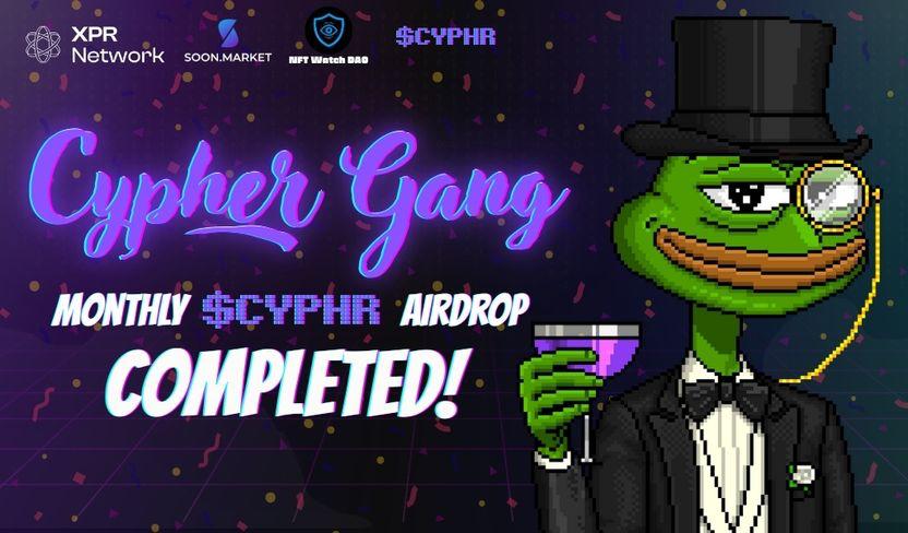 Cypher Gang NFT (@cyphergangnft) on Twitter photo 🎉 The <a href="/CypherGangNFT/">Cypher Gang NFT</a> $CYPHR Monthly Airdrop just dropped!
⭐️ AUGUST 2025 EDITION ⭐️
💥 9,337,500 $CYPHR has been sent out to 136 true believers — Cypher Gang Eco NFT holders who showed up and showed out!
🫶 Massive respect to everyone repping the Gang — your energy keeps this 🎉 The <a href="/CypherGangNFT/">Cypher Gang NFT</a> $CYPHR Monthly Airdrop just dropped!
⭐️ AUGUST 2025 EDITION ⭐️
💥 9,337,500 $CYPHR has been sent out to 136 true believers — Cypher Gang Eco NFT holders who showed up and showed out!
🫶 Massive respect to everyone repping the Gang — your energy keeps this