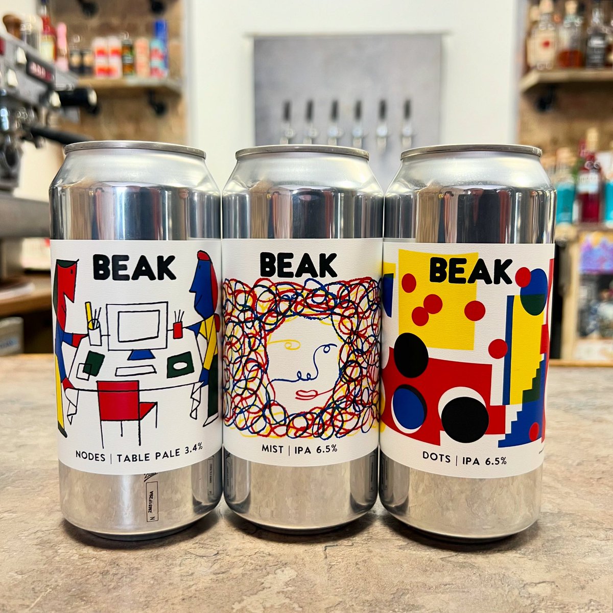 NEW #Beak ‘Nodes’ 3.4% Table Pale brewed with Strata and Citra 👌🤤 + ‘Mist’ #IPA w/ Nelson Sauvin, Eclipse and Citra (bright citrus, white grape and tropical fruit character) AND NEW ‘Dots’ with “copious amounts” of Citra, Comet &amp; Cashmere 😋🍺 #Craft #Tooting #Craftbeer #Bar
