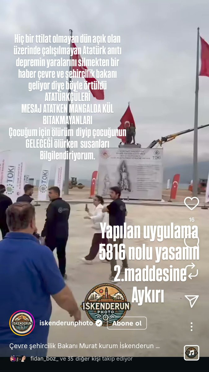 Atesasla's tweet photo. Oy zamanı ulaşılabilir olduğunuz kadar ulaşılır mısınız?
Murat kurum adlı zat  geldi diye şehrin simgesi Atatürk anıtı kapandı
Nerdesiniz?
@mguzelmansurchp
@nerminyldrmkara
@MullaogluServet
@chphataygenclik
@chphatayilbsk https://t.co/OPu57kYSgE