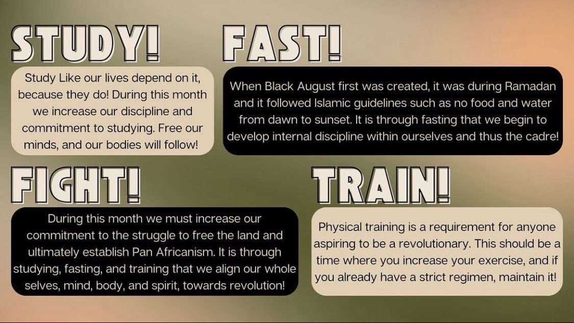 Study.
Fast.
Train.
Fight.