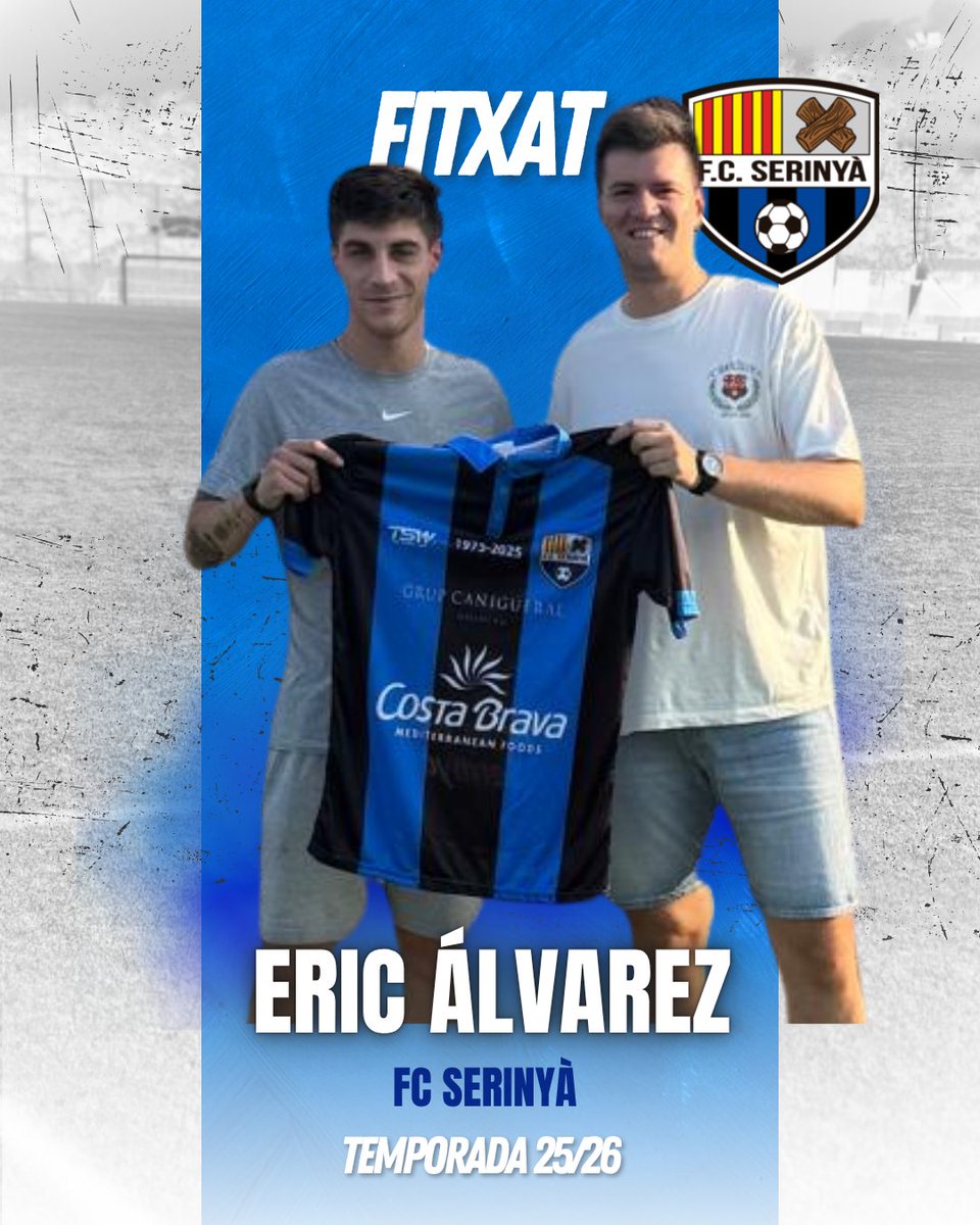 ⚫🔵FITXAT⚫🔵 

ERIC ÁLVAREZ MARGALLO s'incorpora al Serinyà. Jugador amb llarga experiència al futbol garrotxí, arriba a Serinyà per provar una nova experiència i aportar talent en atac. Benvingut a la teva nova casa Eric! #SempremésSerinyà