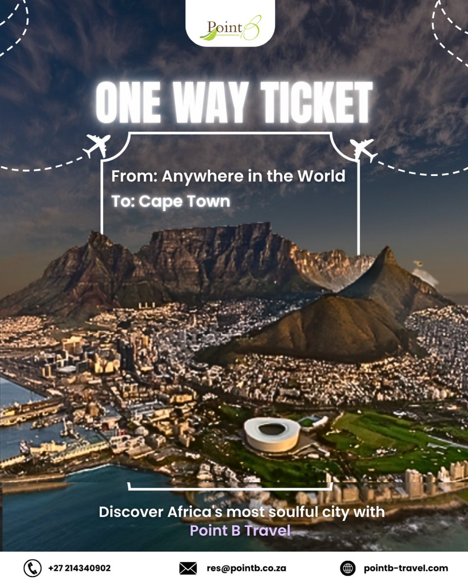 Point B - A Sustainable Travel & Accommodations (@pointbguest) on Twitter photo Book your stay at Point B and make Cape Town your next adventure. ποΈ
π +27 21 434 0902
π§ res@pointb.co.za
π pointbtravel.com
#OneWayTicket #PointBTravel #CapeTownAdventures #ExploreCapeTown #VisitSouthAfrica #TravelGoals #ExploreTheWorld #TravelWithPointB #SouthAfrica Book your stay at Point B and make Cape Town your next adventure. ποΈ
π +27 21 434 0902
π§ res@pointb.co.za
π pointbtravel.com
#OneWayTicket #PointBTravel #CapeTownAdventures #ExploreCapeTown #VisitSouthAfrica #TravelGoals #ExploreTheWorld #TravelWithPointB #SouthAfrica