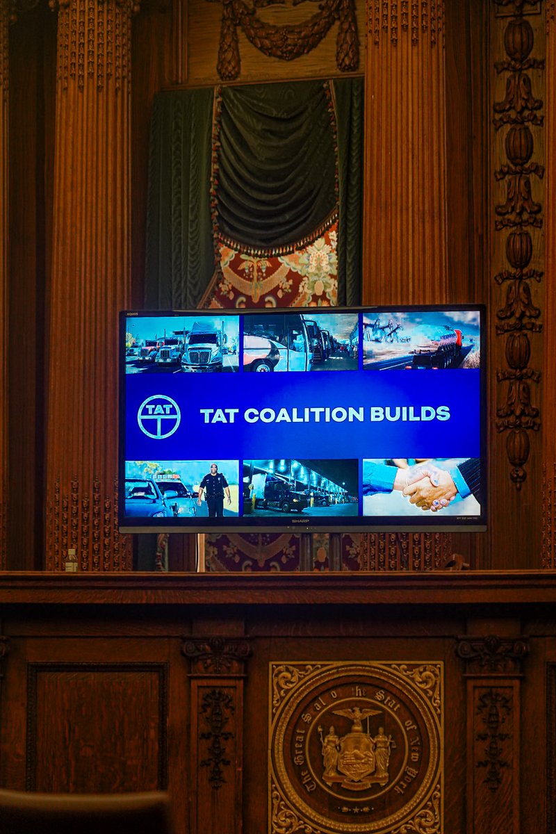 BrooklynDA's tweet photo. This week, we joined @NYSDOT and Truckers Against Trafficking at Borough Hall to strengthen partnerships that address exploitation of transportation networks by traffickers, and to train transit leaders on how to combat human trafficking. https://t.co/itFdTw7K1V