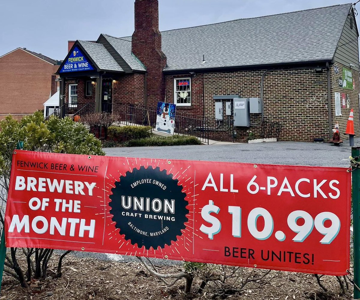 Fenwick Beer Wine (@fenwickbw) on Twitter photo 😱🍻Monthly special brewery of the month <a href="/UnionBrewing/">UNION Craft Brewing</a> $10.99/6pk 🍻 #beer #dtsilverspring #mdbeer #silverspringdowntown 😱🍻Monthly special brewery of the month <a href="/UnionBrewing/">UNION Craft Brewing</a> $10.99/6pk 🍻 #beer #dtsilverspring #mdbeer #silverspringdowntown
