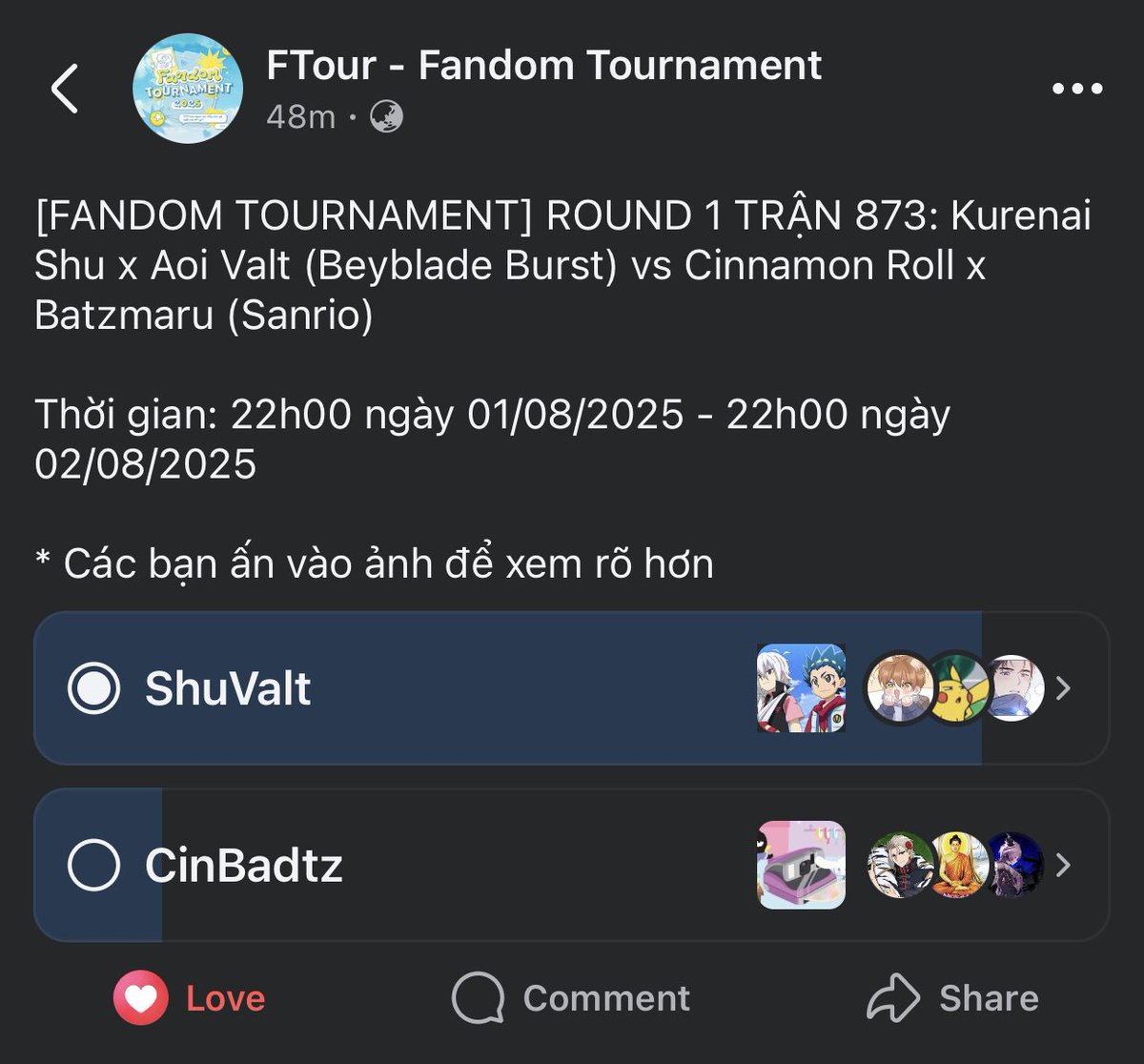 yourdoseofshalt's tweet photo. Hey there ShuValt nation!
I am here to announce that there is a shipdom tournament going on on Facebook, and ShuValt is competing right now. If you have a Facebook account(s), please do count your vote(s) in!
I'll put the link in comment👇
#weneedyourhelp #ShuValt #Shalt https://t.co/VstPWZn6Rd