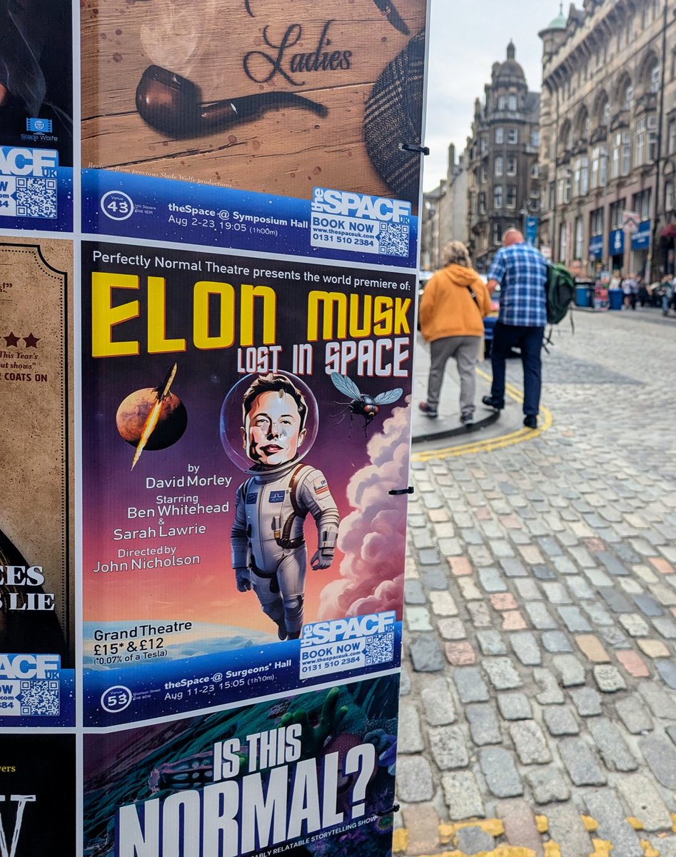 Just arrived in Edinburgh... No getting away from that man.