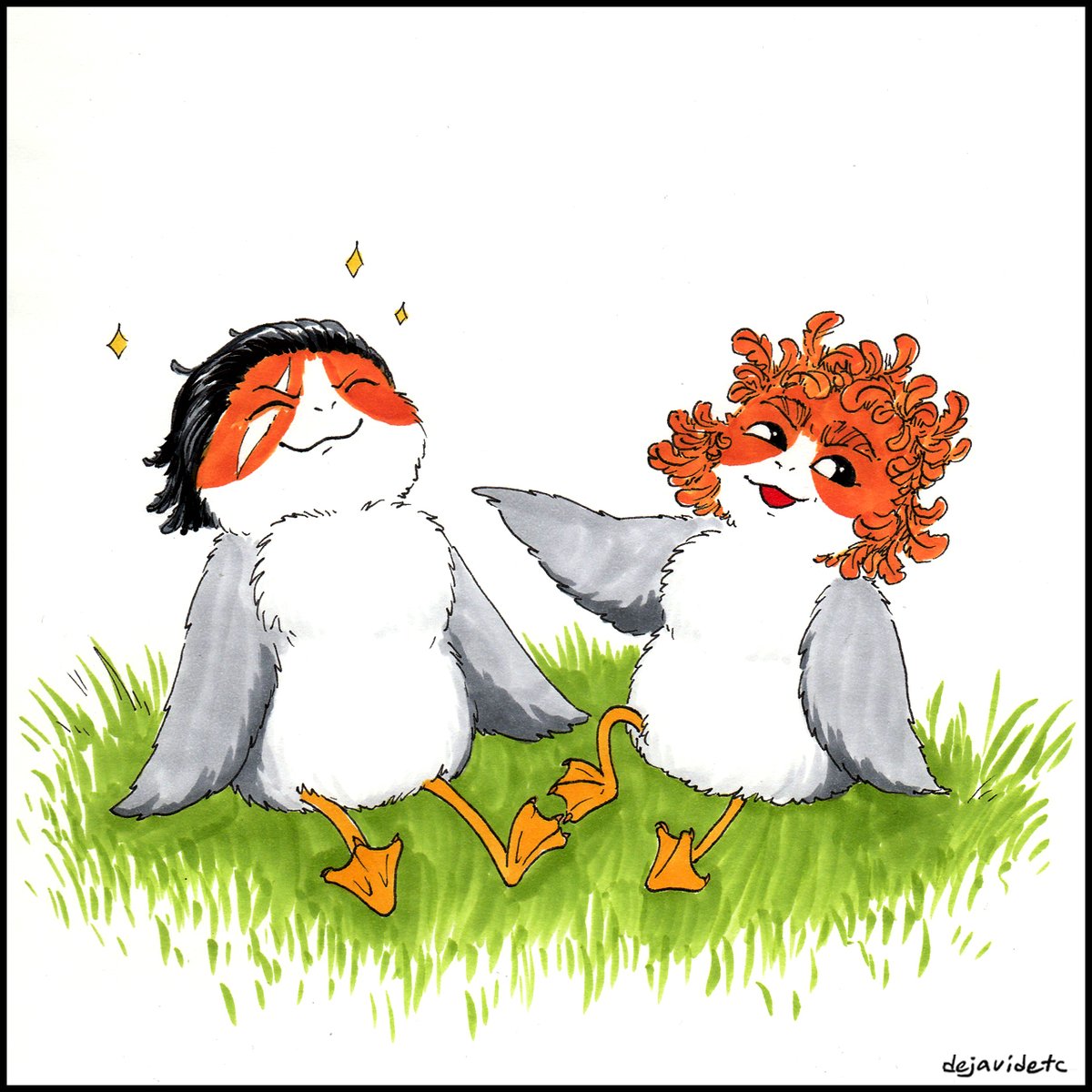 dejavidetc's tweet image. commission for @Yananiris🥰
 #kylux #porgs