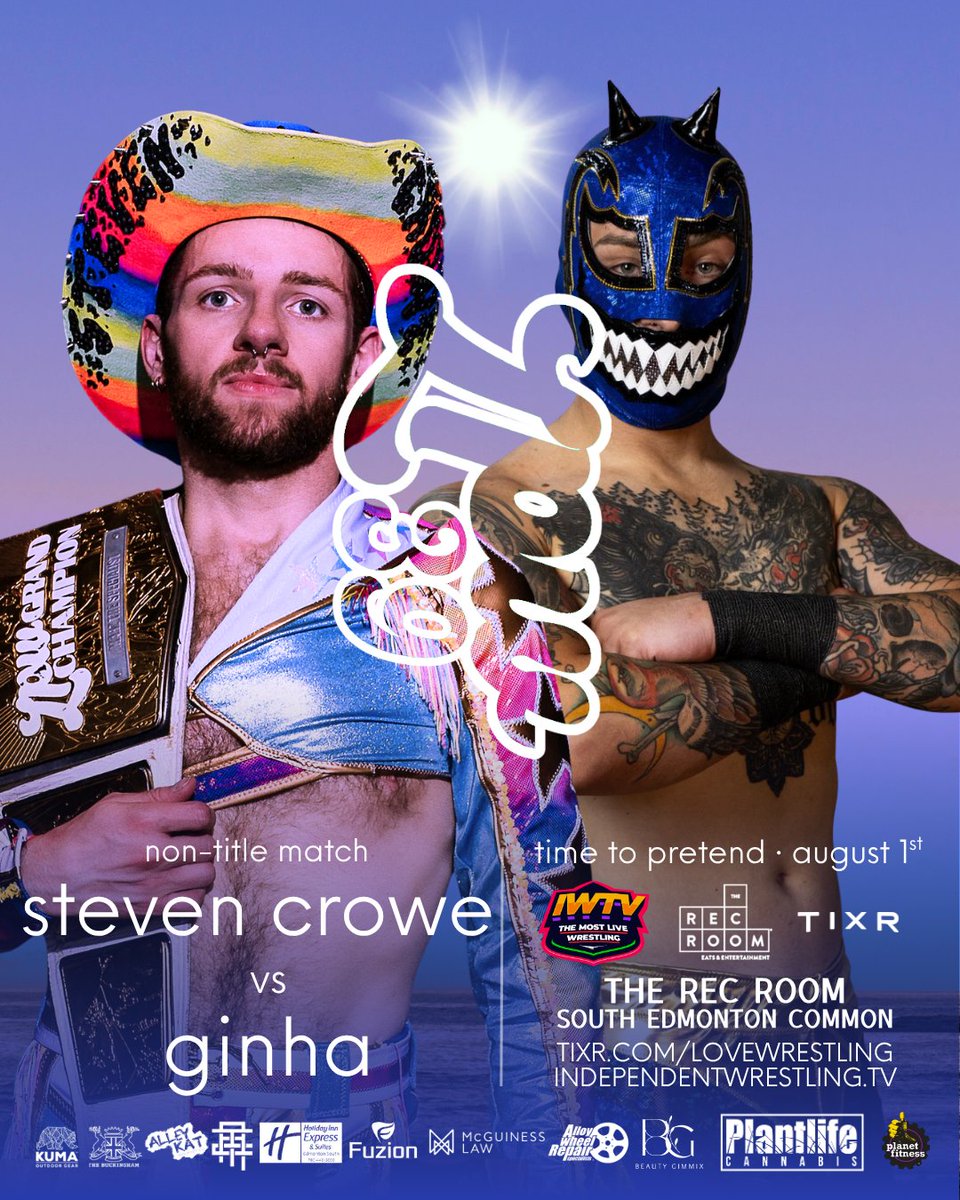 GINHA makes his highly anticipated return to Love Pro Wrestling, as he steps up to the LPW Grand Champion, Steven Crowe!

🎟️: tixr.com/e/149733