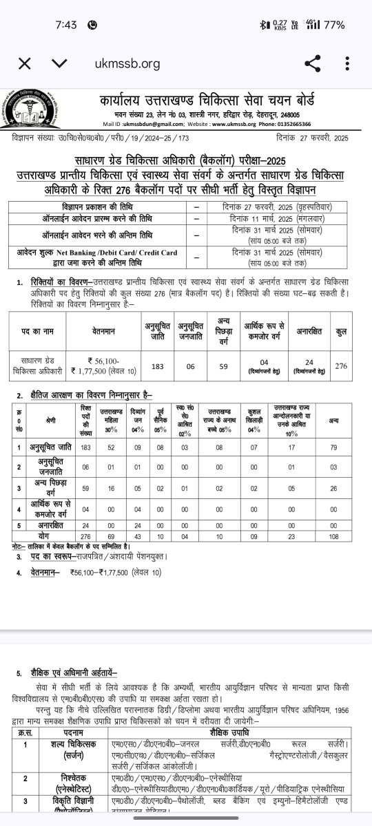 Dr. Dhananjay Singh Tomar (DST) (@dstdhananjay) on Twitter photo General category doctors are being punished for being born General.
276 govt posts in Uttarakhand not even ONE for them.
No matter how hard u study,merit means nothing here.
This is not social justice.
<a href="/pushkardhami/">Pushkar Singh Dhami</a> <a href="/talk2anuradha/">Anuradha Tiwari</a>
<a href="/garvit_sethii/">Garvit Sethi</a> <a href="/RajeshwariRW/">Dr. Rajeshwari Iyer</a>
<a href="/DharmaPartyInd/">Dharma Party of India 🇮🇳</a> General category doctors are being punished for being born General.
276 govt posts in Uttarakhand not even ONE for them.
No matter how hard u study,merit means nothing here.
This is not social justice.
<a href="/pushkardhami/">Pushkar Singh Dhami</a> <a href="/talk2anuradha/">Anuradha Tiwari</a>
<a href="/garvit_sethii/">Garvit Sethi</a> <a href="/RajeshwariRW/">Dr. Rajeshwari Iyer</a>
<a href="/DharmaPartyInd/">Dharma Party of India 🇮🇳</a>