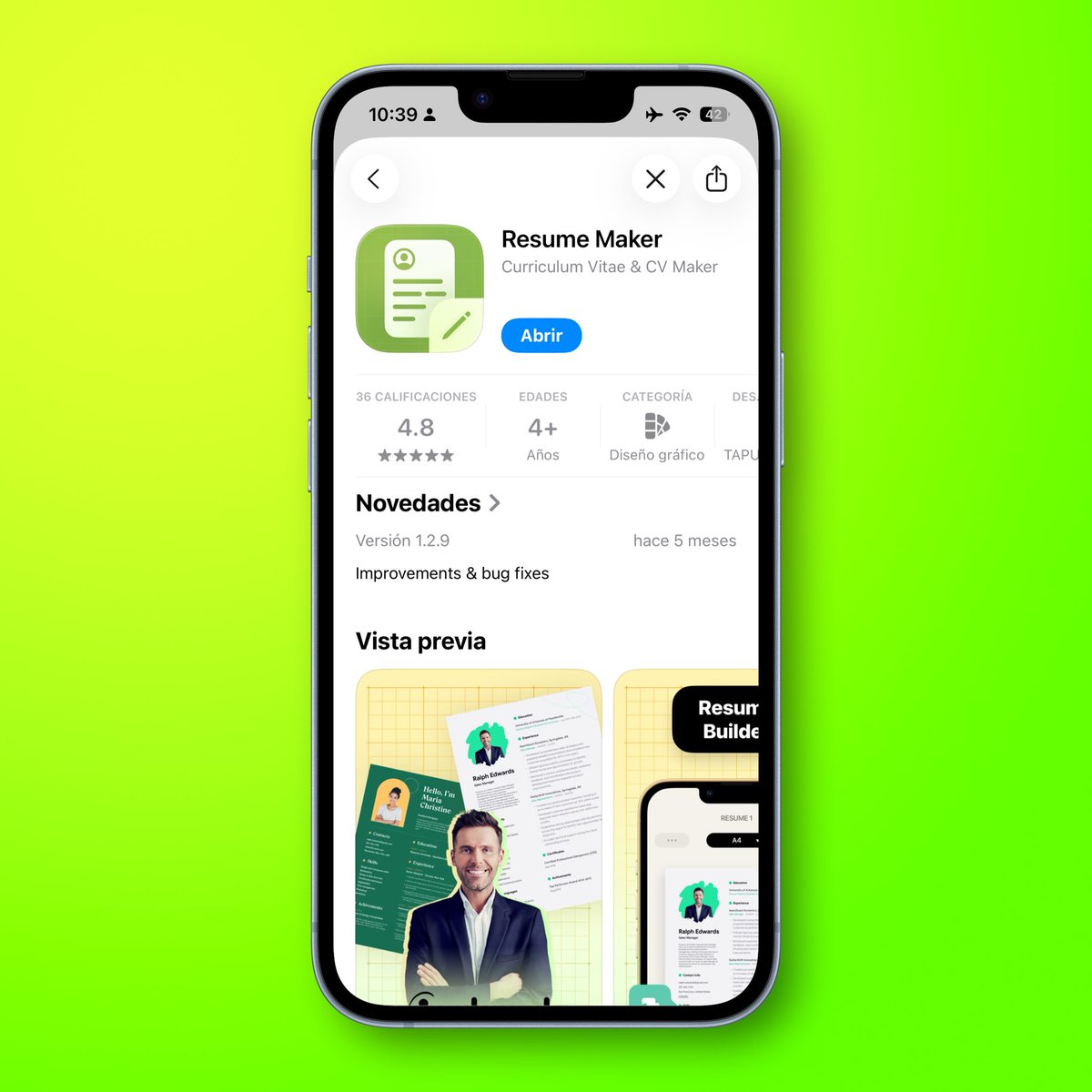 💥DESCÁRGALA GRATIS solo HOY📲

Es para crear Curriculum Vitae de manera muy fácil y profesionales.

apps.apple.com/mx/app/resume-…

OJO: Puede no estar disponible en algunos países