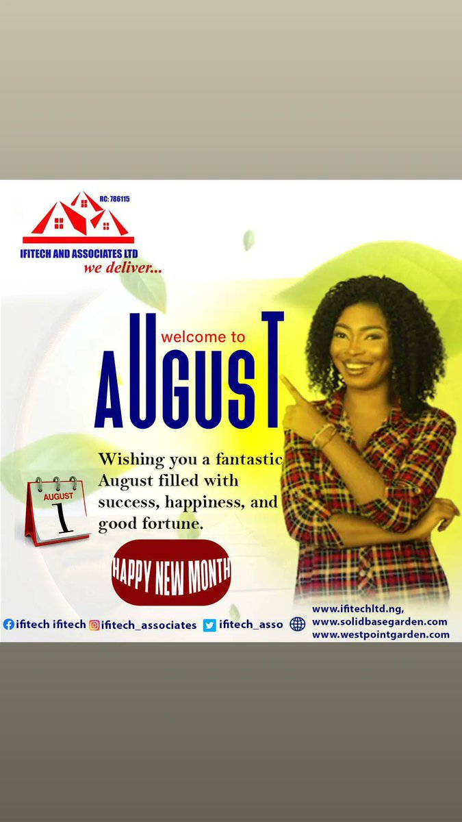 Ifitech_Asso's tweet photo. Welcome to the month of August. Investing in property is investing in your future. https://t.co/BQbu1NUVlW