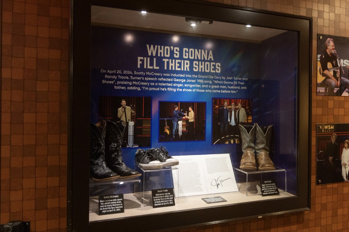 The @Opry came up with the idea for this display and when I saw it for the first time I was really moved. This night will always be a highlight of my career. I was honored <a href="/ScottyMcCreery/">Scotty McCreery</a> asked me to induct him, and I was honored to have my hero, <a href="/randytravis/">Randy Travis</a> standing by my side.