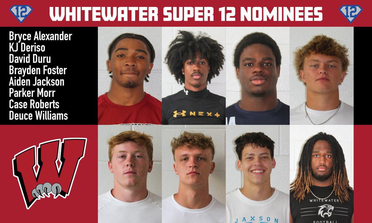 Fayette Co. GA Sports (@fayettesports) on Twitter photo Whitewater High's 2025 Super 12 nominees. The final 12 is coming soon. <a href="/WHSAthletics_/">Whitewater High School Athletics</a> Whitewater High's 2025 Super 12 nominees. The final 12 is coming soon. <a href="/WHSAthletics_/">Whitewater High School Athletics</a>