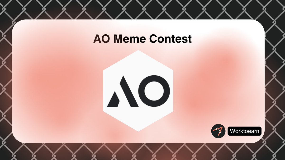 worktoearn_en's tweet image. AO Meme Contest

✨ Rewards: $1,500 for 3 winners — $500 each

👉 How To Join:
1. Choose your category:
#TechMeme – Developer humor about AO agents #ViralMeme – Mainstream appeal &amp;amp; shareability #ExplainerMeme – Teaching AO concepts through memes

2. Create your meme about AO

3.