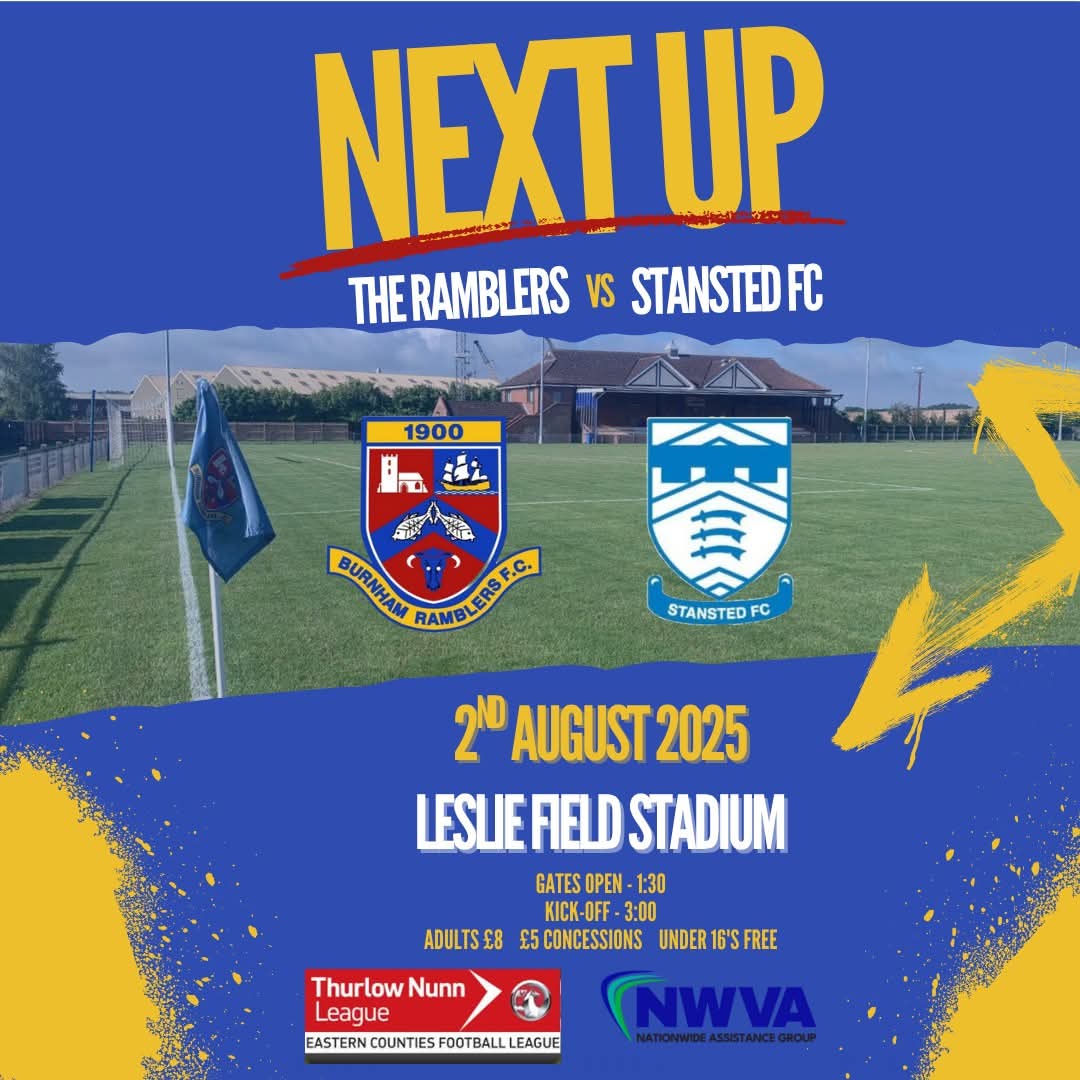 Burnham Ramblers FC (@burnhamramfc) on Twitter photo The boys are back at Leslie Field tomorrow! We host <a href="/FCStansted/">Stansted FC</a>, 3pm KO. It's time to bounce back from midweek and go again! 💙🖤 #UpTheRamblers The boys are back at Leslie Field tomorrow! We host <a href="/FCStansted/">Stansted FC</a>, 3pm KO. It's time to bounce back from midweek and go again! 💙🖤 #UpTheRamblers