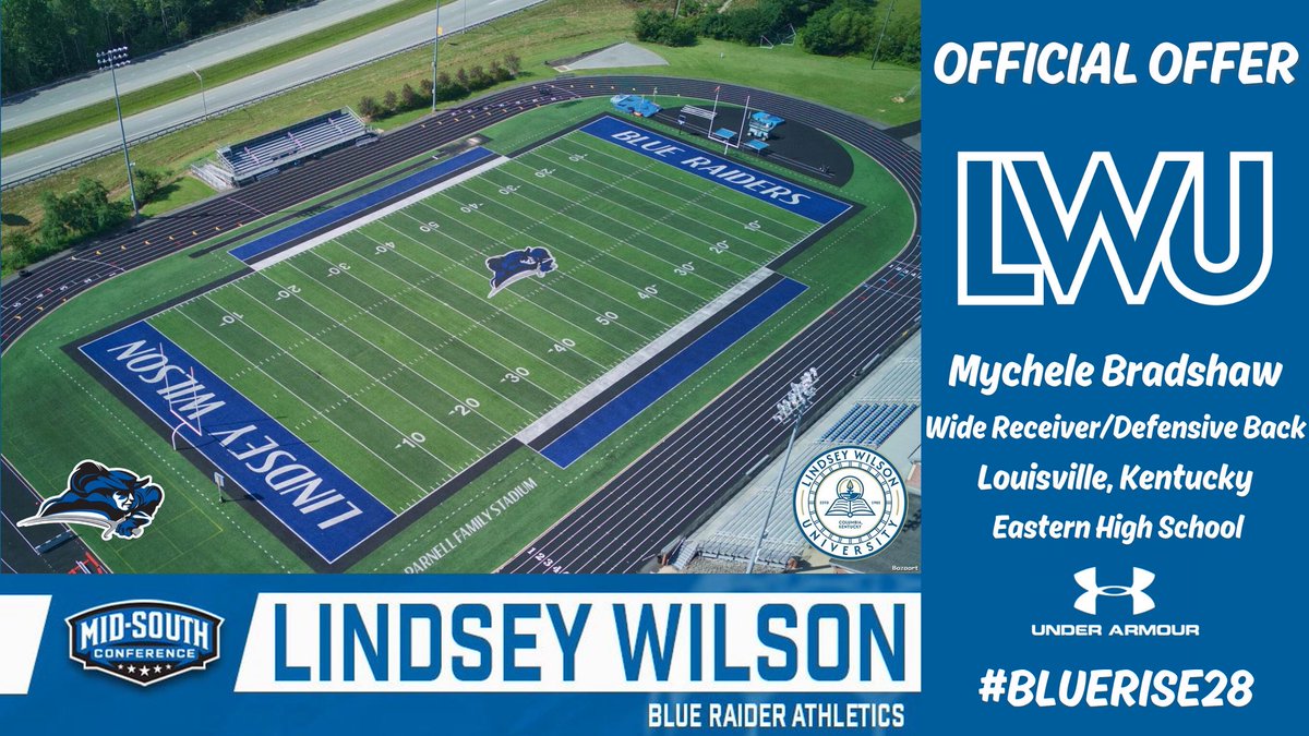 Mychele Bradshaw (@mychelebradshaw) on Twitter photo After a great conversation with Coach Raggard, I am blessed and very grateful to receive my first offer from Lindsey Wilson University! #agtg✝️ #girlsflagfootball #goblueraiders #bluerise28
<a href="/ChrisRaggard/">Chris Raggard</a> <a href="/LWUflag/">LWU Flag Football</a> <a href="/EasternFlag/">Eastern Flag Football</a> <a href="/athleticsEHS/">Eastern Athletics</a> After a great conversation with Coach Raggard, I am blessed and very grateful to receive my first offer from Lindsey Wilson University! #agtg✝️ #girlsflagfootball #goblueraiders #bluerise28
<a href="/ChrisRaggard/">Chris Raggard</a> <a href="/LWUflag/">LWU Flag Football</a> <a href="/EasternFlag/">Eastern Flag Football</a> <a href="/athleticsEHS/">Eastern Athletics</a>