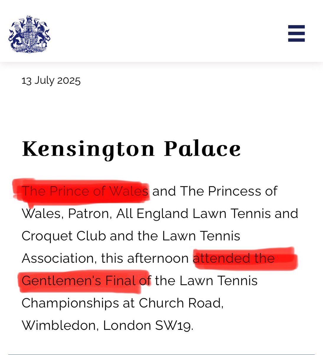 Why is Wimbledon a work event for #BillyIdle?